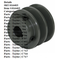 Taylor 016403 Pulley 2AK22 5/8" Shaft