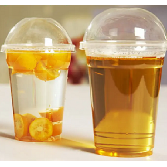 PLA BIODEGRADABLE 16oz x 100 CUPS (473ML)With Dome Lid