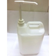 Empty 5litre plastic Jerican + 38mm plastic white cap + Pump 