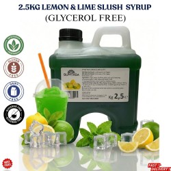 Lemon & Lime Slush Syrup 2.5kg NO GLYERINE / GLYCEROL