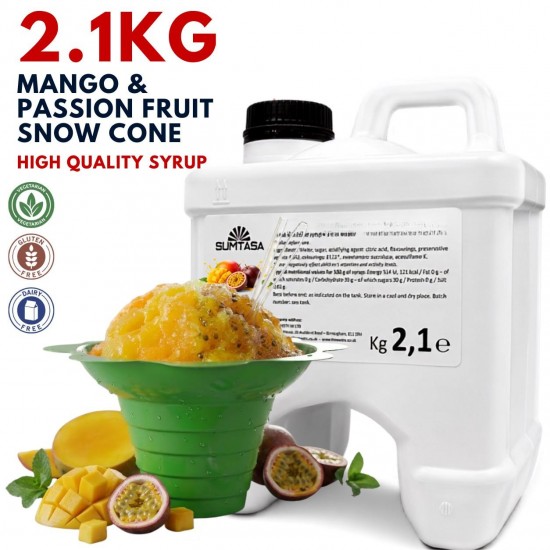Mango + Passion Fruit Snow cone syrup 2.1Kg