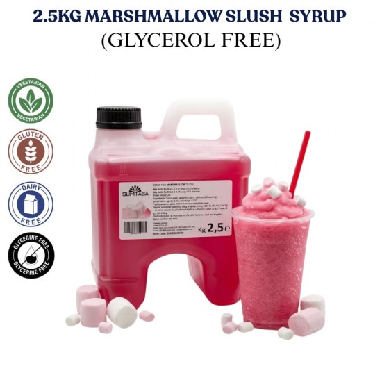 MARSHMALLOW Slush Syrup, Slush Syrup 2.5kg  NO GLYERINE / GLYCEROL