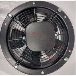 250S-R mm Industrial Duct Fan Cased Axial Commercial Kitchen Canopy Extractor,