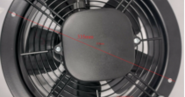 250S-R mm Industrial Duct Fan Cased Axial Commercial Kitchen Canopy ...