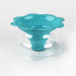 Flower snow cone drip trays CUPS+LID - 4oz x 1000