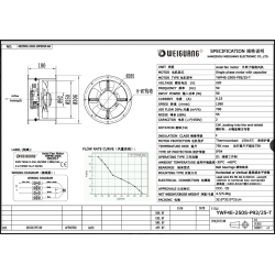 AXIAL FAN YWF4E-250S-T-P92/25-T,Industrial Duct Fan Cased Axial Commercial Kitchen Canopy Extractor (SUCTION)
