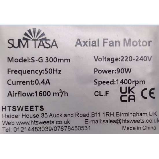 SUMTASA Axial Fan Condenser Evaporator WITH SPEED CONTROLLER