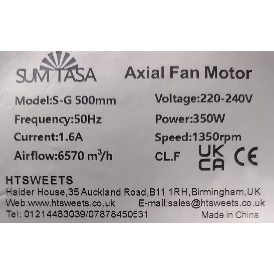 SUMTASA Axial Fan Condenser Evaporator WITH SPEED CONTROLLER