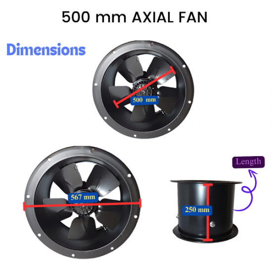 AXIAL FAN YWF4E-500S-p137/35-T,Commercial Cased Axial Extractor Canopy Kitchen Restaurant Industrial Duct Fan