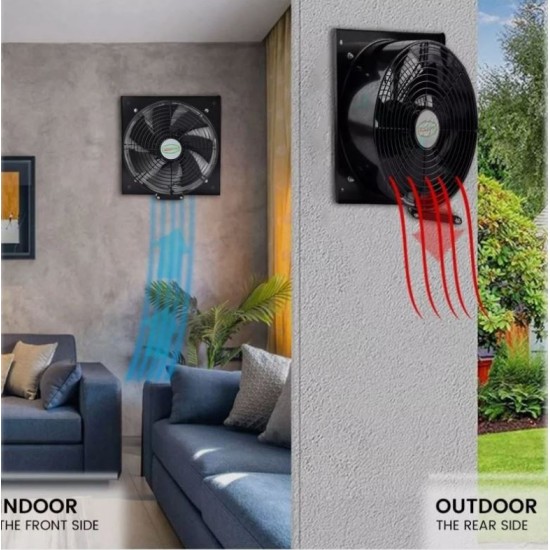 SUMTASA Plate Axial Fan S-B Industrial Ventilation Extractor WITH SPEED CONTROLLER,BLOWER PLATE FAN