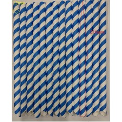 BLUE Biodegradable Paper Drinking Straws ,12 x 210mmx12000PCS, SHARP END ,BUBBLE TEA