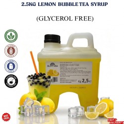 LEMON Bubble Tea Syrup 2.5KG NO GLYERINE / GLYCEROL