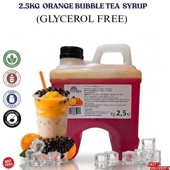 Orange Bubble Tea Syrup 2.5KG NO GLYERINE / GLYCEROL