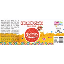 STRAWBERRY-FRAGOLA Popping Boba Balls.3.2kg Bucket, BUBBLE TEA BALLS