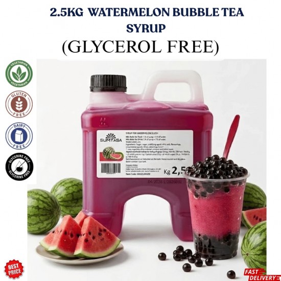 Watermelon  Bubble Tea Syrup 2.5KG NO GLYERINE / GLYCEROL