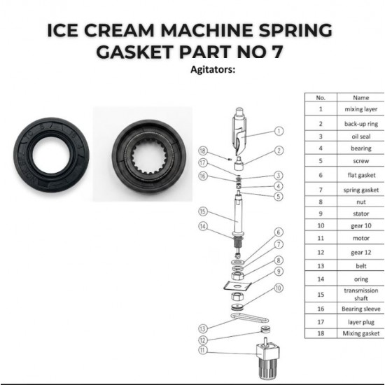 SPRING GASKET PART NUMBER 7