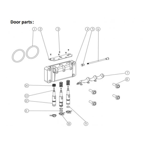 ICE CREAM MACHINE SPARES SUMTASA DOOR ACRYLIC PART NUMBER 4