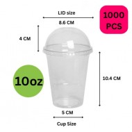 10OZ Milkshake/smoothies plain cups PET x 1000   (295ml) 