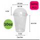 10OZ Milkshake/smoothies plain cups Clear Recyclable Plastic RPET  x 5 case x1000  ( 5000 cups )   (295ml)