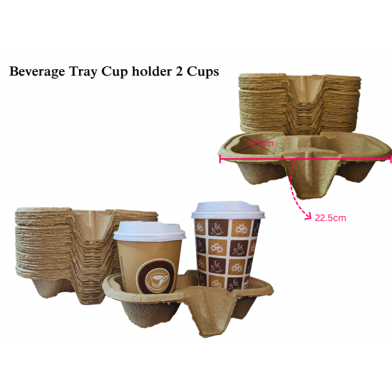 Beverage Tray Cup holder 2 Cups 