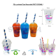 7OZ Printed Slush RPET cups x 1000     (200ml)-Recyclable Cup Only