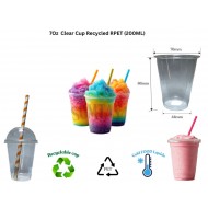7ozMilkshake/smoothies plain cups Clear Recyclable Plastic RPET x 5000     (200ml)