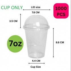 7ozMilkshake/smoothies plain cups PET x 100   (200ml)