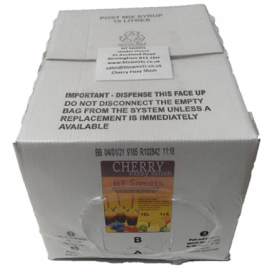 Post Mix Fizzy, Cherry Slush Syrup 10 Litre  Dark Red Color sugar free,SUGAR FREE