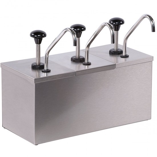 Commercial Condiment/Sauce Dispenser 3 pumps Stainless steel ET-JZP-03