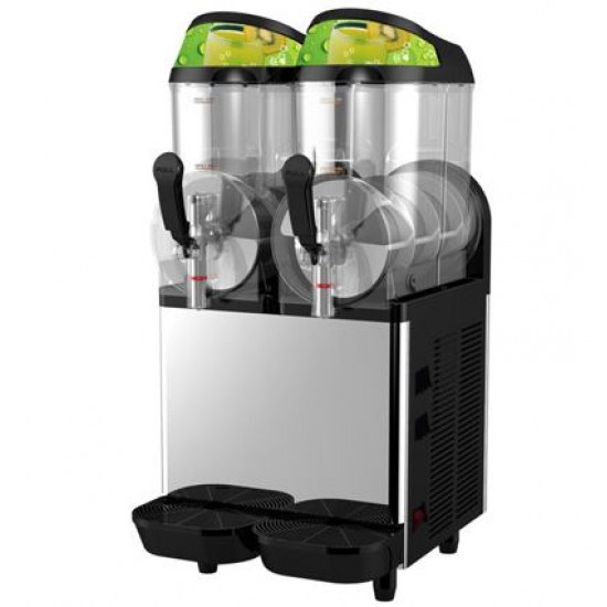 Slush Machine - 2 x 12 L - LED lighting - digital control panel DONPER Chinese, XHC224,WITH STOCK,+Table