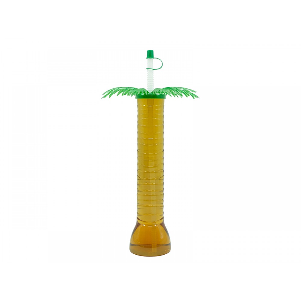 PALM TREE Slush Yard Cups 11OZ x 40 cups with lid and straw