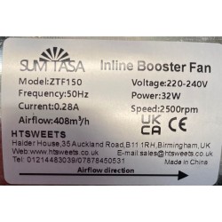 ZTF Duct Fan Exhaust Intake Fan Low Noise,INLLINE BOOSTER FAN,Duct Axial Ventilator Ducting