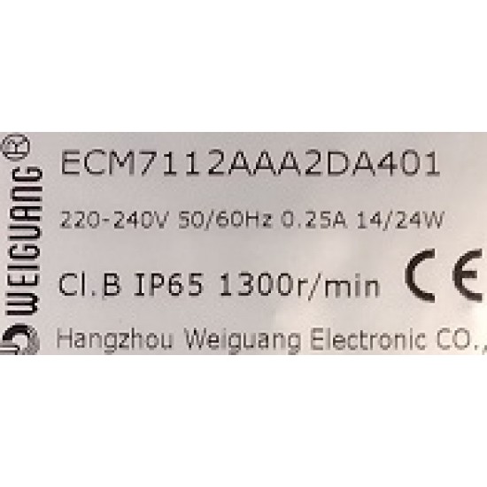 ELECTRONIC MOTOR WEIGUANG ECM 7112 .220-240V,50/60Hz