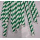 GREEN Biodegradable Paper Drinking Straws ,12 x 210mmx1000PCS, SHARP END ,Individually Wrapped
