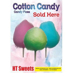 Candy floss promotion Poster plastic sheet ,Buy 1 Get 1 Free,23.60"x35.40" (60cmx90cm)