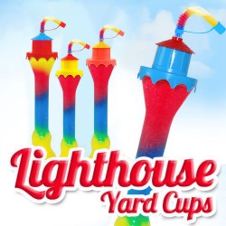 LIGHTHOUSE Slush yard cup 12oz (350ml) HT11 x 156 cups with lid and straw