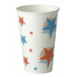 STAR/BALL DESIGN COLD DRINK PAPER CUP 12OZX1000