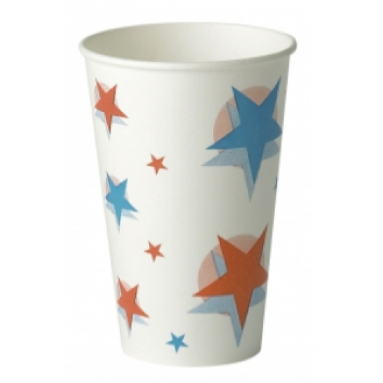 STAR/BALL DESIGN COLD DRINK PAPER CUP 12OZX2000