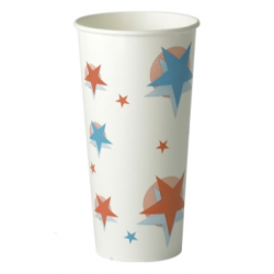 STAR/BALL DESIGN COLD DRINK PAPER CUP 22OZX1000