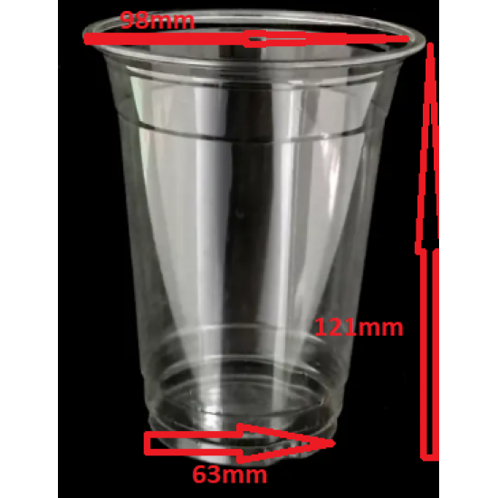 PLA BIODEGRADABLE 16oz x 100 CUPS (473ML)With Dome Lid