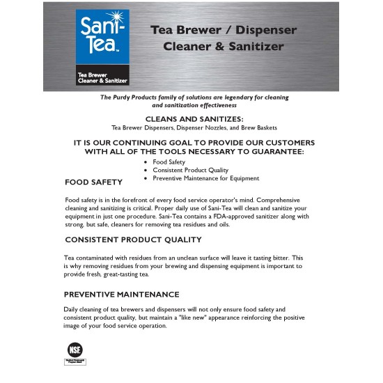 Sani-Tea 80 x 1.5oz Packets