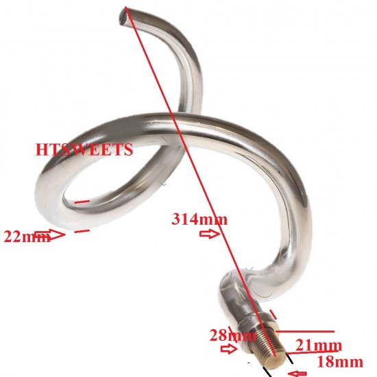 FIMAR STAINLESS STEEL HOOK ø 22 mm,overall height with coupling 310 mm,SL0069