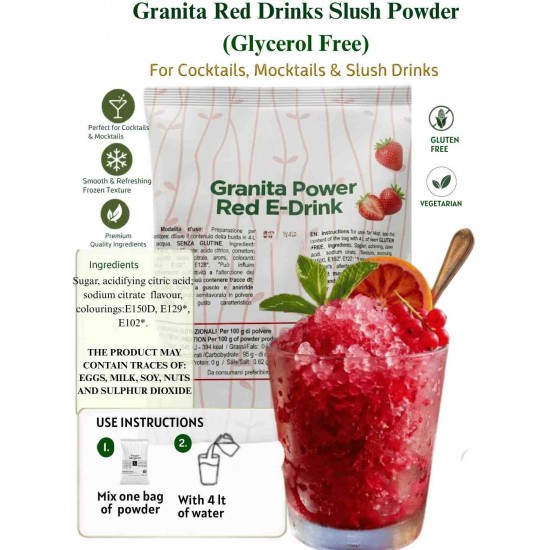 Red E Slush Powder 630g ,NO GLYERINE 