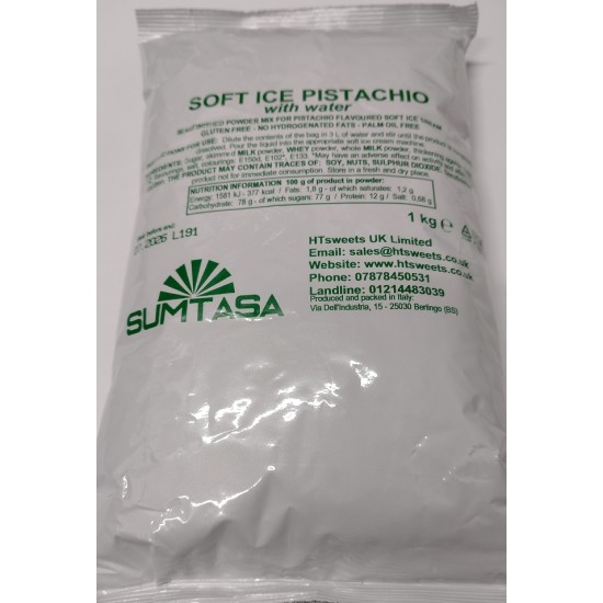 PISTACHIO soft icecream powder mix 100x1KG (100kg) SUMTASA