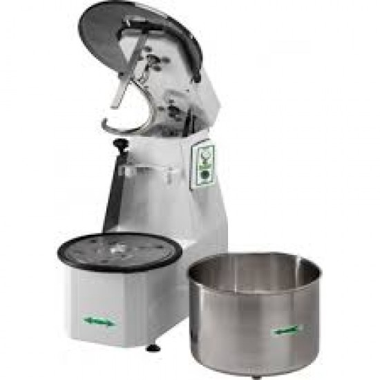 SPIRAL MIXER WITH REMOVABLE HEAD mod. 25CN - Single phase - Dough capacity 25 kg - Production per hour Kg/h 75-1500W 230V single phase