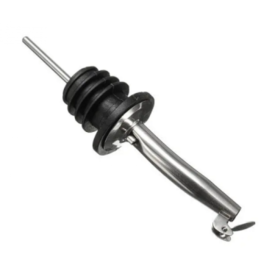 Stainless Steel Whisky Liquor Oil Wine Bottle Pourer Stopper Dispenser With Lid