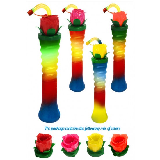 ROSE Twist Slush yard cup 17oz (500ml) HT9 x 126 cups with lid and straw
