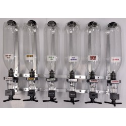 Wall 6 Bottles Rack,SLUSH,SNOW CONE FLAVOR STATION,3066C,35ml,with 6 MT bottles (Counter Measure)