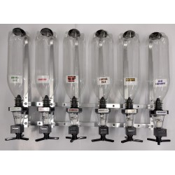 Wall 6 Bottles Rack,SLUSH,SNOW CONE FLAVOR STATION,Counter Measure,3066C,25ml,with 6 MT bottles