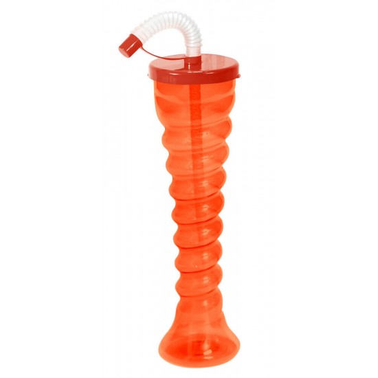 TWIST Slush yard cup 12oz (350ml) HT13 x 190 cups with lid and straw,NEON COLOUR.